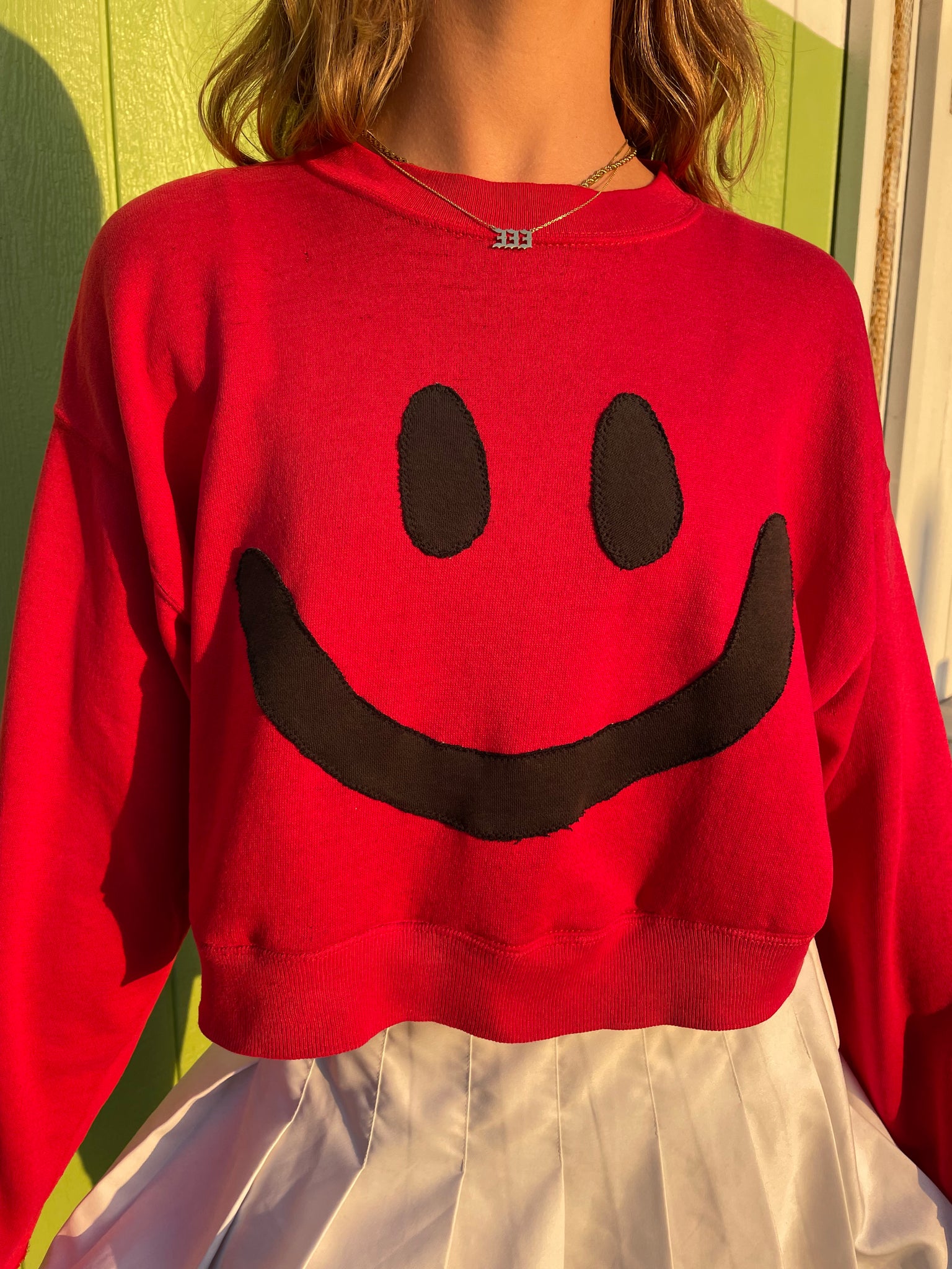 1/1 CROPPED RED SMILEY CREW