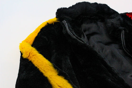 Colorful Fur Zip-up Jacket