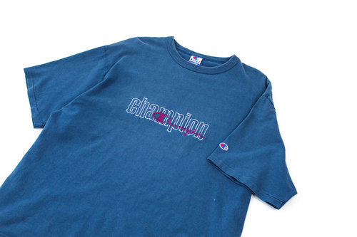 VINTAGE CHAMPION SPELL OUT SCRIPT TEE