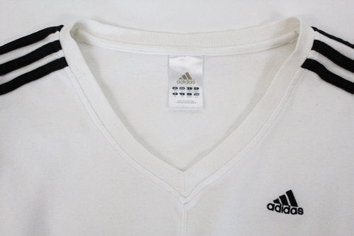 Adidas White Crop with cinched Waist